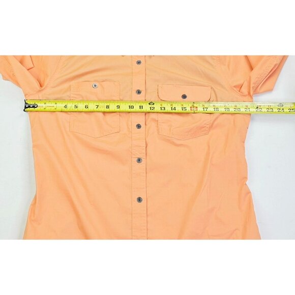 Wrangler Riggs Workwear Womens Size Medium Tangarine Back Vent Long Sleeve Shirt - Picture 3 of 13